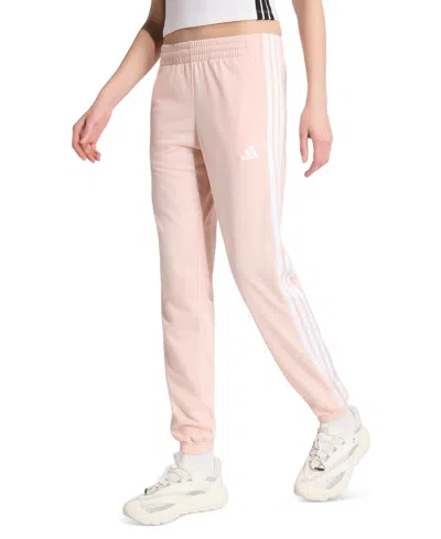 Adidas Originals Women's Tricot 3-stripes Track Pants In Blush Pink