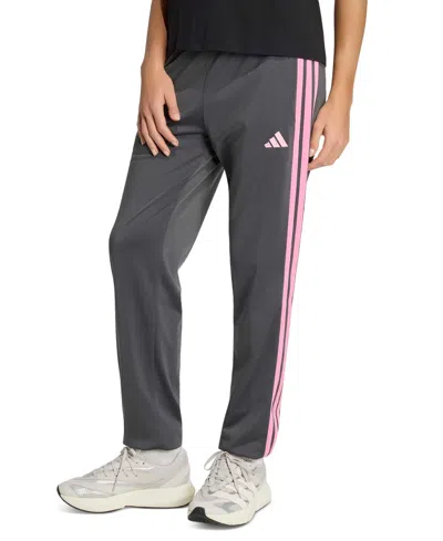 Adidas Originals Women's Tricot 3-stripes Track Pants In Grey Six Melange Multi Stripe
