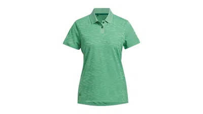 Pre-owned Adidas Originals Women's Ultimate365 Jacquard Polo Shirt In Preloved Green