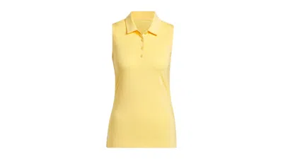 Pre-owned Adidas Originals Women's Ultimate365 Solid Sleeveless Polo Shirt In Semi Spark