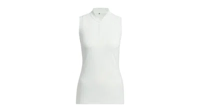 Pre-owned Adidas Originals Women's Ultimate365 Tour Heat.rdy Sleeveless Polo Shirt In Crystal Jade