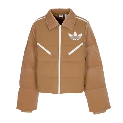 Adidas Originals Women's Velvet Puffer Brown Desert Down Jacket