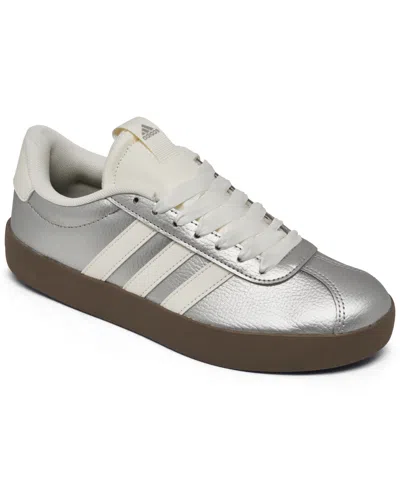 Adidas Originals Women's Vl Court 3.0 Casual Sneakers From Finish Line In Gray