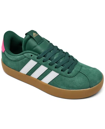 Adidas Originals Women's Vl Court 3.0 Casual Sneakers From Finish Line In Green,white