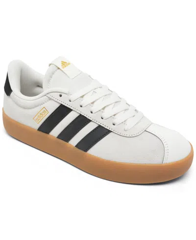 Adidas Originals Women's Vl Court 3.0 Casual Sneakers From Finish Line In Off White,gray