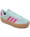 Adidas Originals Women's Vl Court Bold Platform Casual Sneakers From Finish Line In Mint,magenta