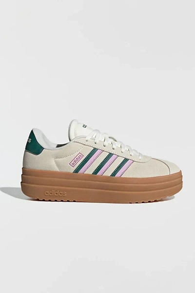 Adidas Originals Women's Vl Court Bold Sneaker In Cream/purple, Women's At Urban Outfitters In Multi