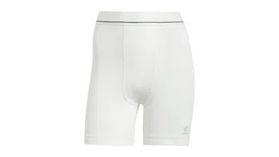Pre-owned Adidas Originals Women's Waffle Boxer Shorts In Cloud White