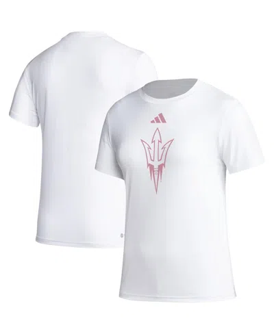 Adidas Originals Women's White Arizona State Sun Devils Aeroready Breast Cancer Awareness Pregame T-shirt