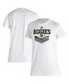 Adidas Originals Women's White Texas A M Aggies Military Appreciation Aeroready T-shirt In White