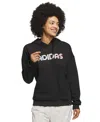 Adidas Originals Women's Wordmark Graphic Hooded Sweatshirt In Black