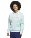Adidas Originals Women's Wordmark Graphic Hooded Sweatshirt In Green