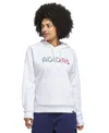 Adidas Originals Women's Wordmark Graphic Hooded Sweatshirt In White