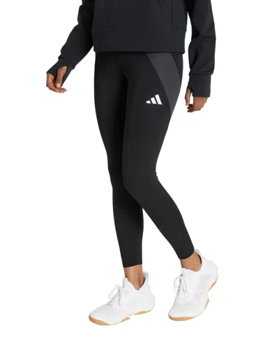Adidas Originals Women's Workout Color Block Training Tights In Black,carbon