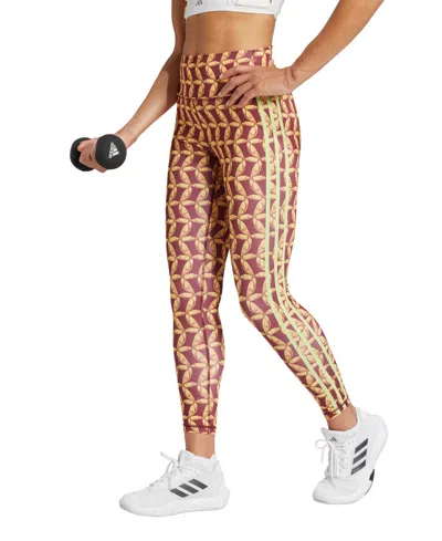 Adidas Originals Women's X Farm 7/8 Training Leggings In Semi Spark,shadow Red