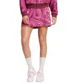 Adidas Originals Women's X Farm Rio Graphic Side-striped Skort In Lucid Fuchsia