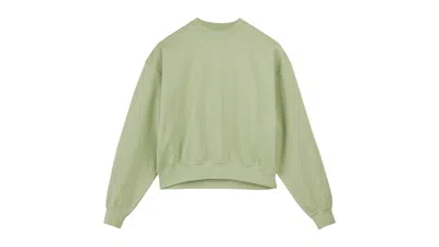 Pre-owned Adidas Originals Women's Y3 French Terry Crew Sweatshirt In Magic Lime