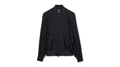 Pre-owned Adidas Originals Women's Y3 Rayon Twill Track Top In Black