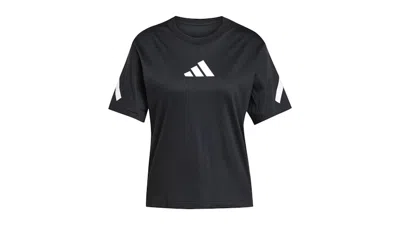 Pre-owned Adidas Originals Women's Z.n.e. T-shirt In Black/white