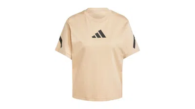 Pre-owned Adidas Originals Women's Z.n.e. T-shirt In Magic Beige