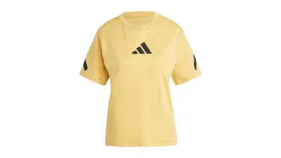 Pre-owned Adidas Originals Women's Z.n.e. T-shirt In Oat