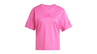 Pre-owned Adidas Originals Women's Z.n.e. T-shirt In Semi Lucid Fuchsia