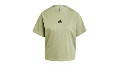 Pre-owned Adidas Originals Women's Z.n.e. T-shirt In Tent Green