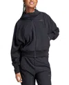 Adidas Originals Women's Z.n.e. Woven Full-zip Hoodie In Black