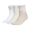Adidas Originals Womens 3 Pair Quarter Ankle Socks In Brown