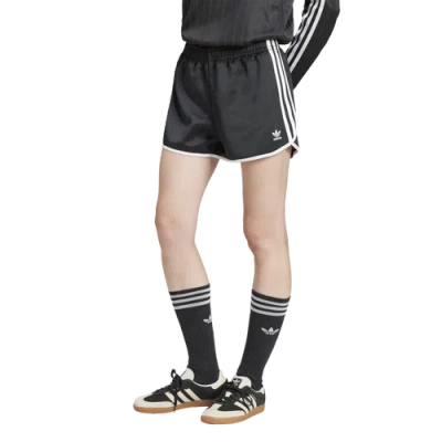 Adidas Originals Womens Adidas 3 Stripes Sprinter Shorts In Black