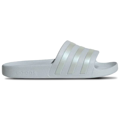 Adidas Originals Womens Adidas Adilette Aqua Slide In Halo Blue/halo Blue/halo Blue