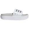 Adidas Originals Womens Adidas Adilette Platform Slides In Zero Metallic/white/grey