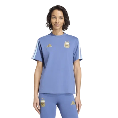 Adidas Originals Womens Adidas Argentina Alphaskin Tee In Blue