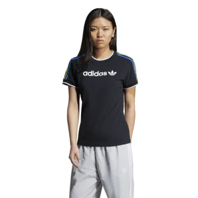 Adidas Originals Womens Adidas Cali Short Sleeve T-shirt In Blue