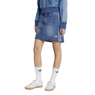Adidas Originals Womens Adidas Denim Mini Skirt In Blue