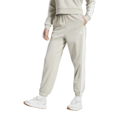 Adidas Originals Womens Adidas Essentials 3-stripes Fleece Loose Pants In Gray