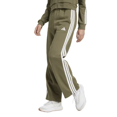 Adidas Originals Womens Adidas Essentials 3-stripes Open Hem Fleece Pants In Green