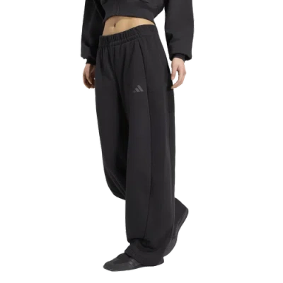 Adidas Originals Womens Adidas Essentials Contemporary Fleece Barrel Pants In Black