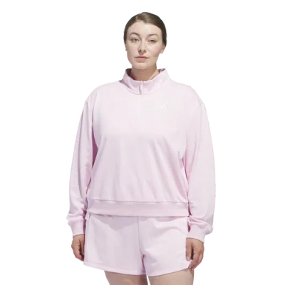 Adidas Originals Womens Adidas Essentials Small Logo Qtr Zip Sweatshirt (ps) In Multi