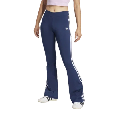 Adidas Originals Womens Adidas Flared Leggings In Night Indigo/white