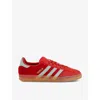 Adidas Originals Gazelle Indoor Sneakers In Suede In Better Scarlet Hazy Gree