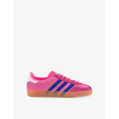 Adidas Originals Womens Adidas Gazelle Indoor Suede Low-top Trainers In Lucid Pink Clear Pink Gu