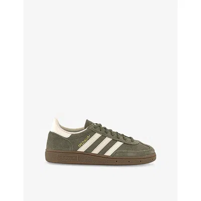 Adidas Originals Womens Olive Strata Cream White Handball Spezial Suede Trainers Eur 41 / 8 Uk