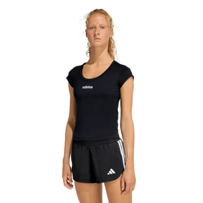 Adidas Originals Womens Adidas Hyperglam Traning Baby T-shirt In Black