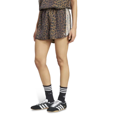 Adidas Originals Womens Adidas Leopard Shorts In Animal Print
