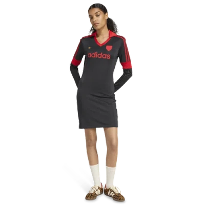 Adidas Originals Womens Adidas L/s Footie Dress In Black