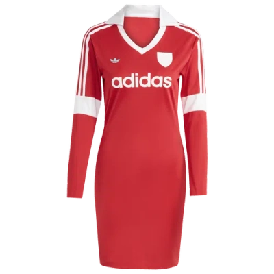 Adidas Originals Womens Adidas L/s Footie Dress In Red