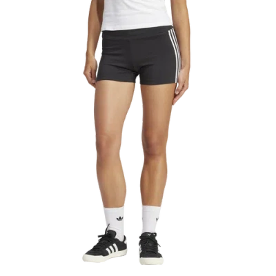 Adidas Originals Womens  3 Stripe Booty Shorts In Black/white