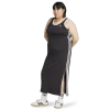Adidas Originals Womens  3-stripes Tank Dress Maxi (plus Size) In Black