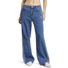 Adidas Originals Womens  Adicolor 3-stripes Denim Track Pants In Blue